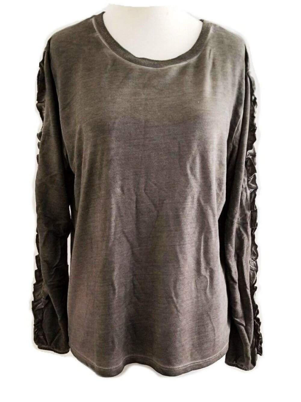 Dantelle‎ Women's Gray Oil Dye Sweatshirt Pullover Top Size Small NWT - Picture 5 of 16